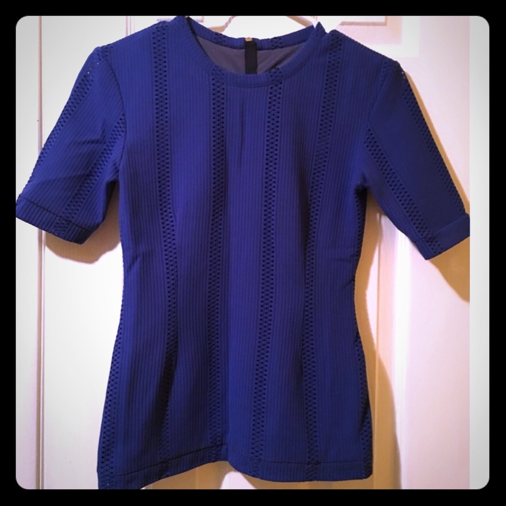 Rah & bone Cobolt blue tailored stretch top XS